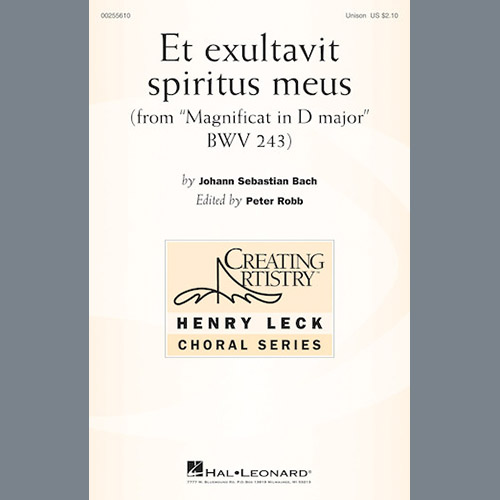 cover: Et Exultavit Spiritus Meus, Peter Robb