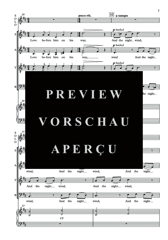 Produktgalerie: Seite 10 von 11 At that hour when all things have repose, , Sopran Solo, Gemischter Chor und Harfe