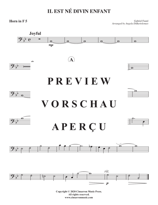 Produktgalerie: Seite 9 von 9 Il est n&eacute; diven enfant , , (Horn Quintett)