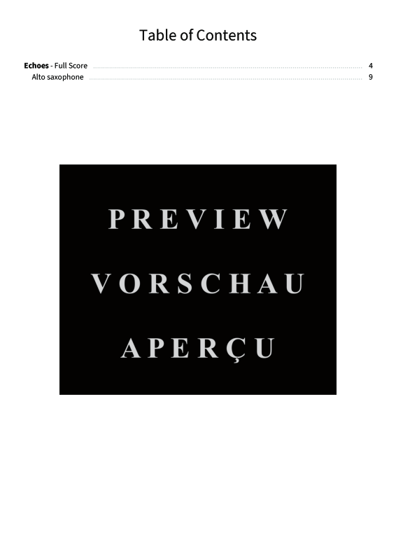 Produktgalerie: Seite 5 von 11 Echoes - Gentle Melodies for Weddings, Church, and Other Occasions, , Altsaxophon und Klavier