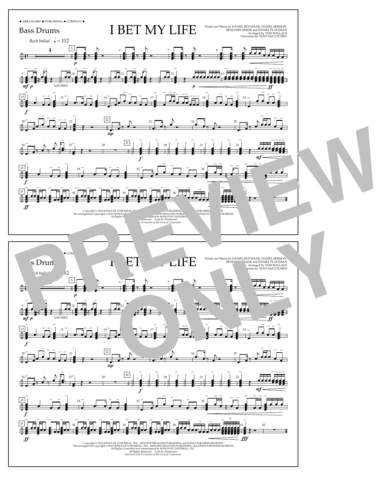 Produktgalerie: Seite 1 von 1 I Bet My Life - Bass Drums, Tom Wallace, Ensemble
