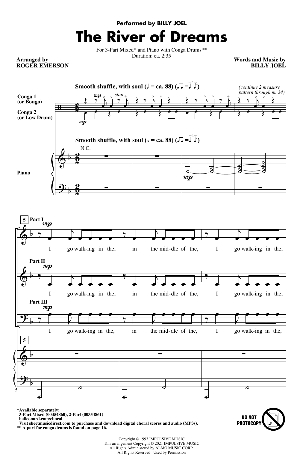 Product picture to: The River Of Dreams (arr. Roger Emerson)