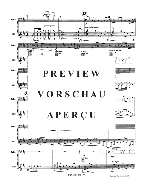 Produktgalerie: Seite 5 von 8 Folk Music , , (Duett für Tuba + Gitarre)