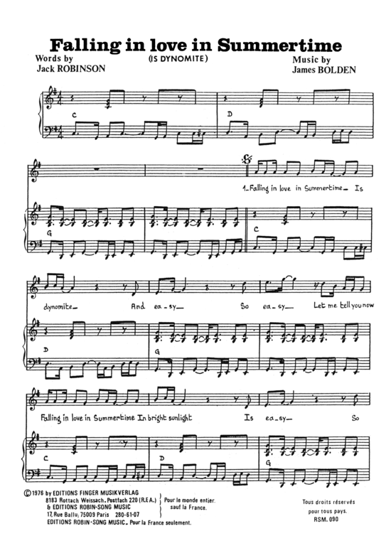 Produktbild zu: Falling in love in Summertime 1976