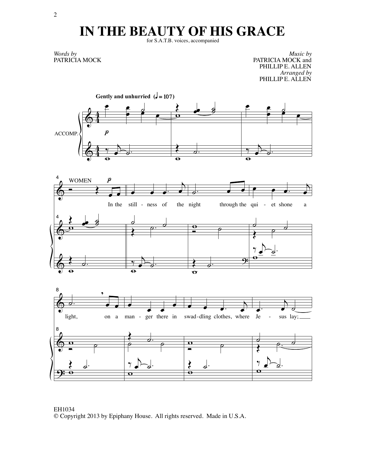 Product picture to: In The Beauty Of His Grace (arr. Phillip E. Allen)