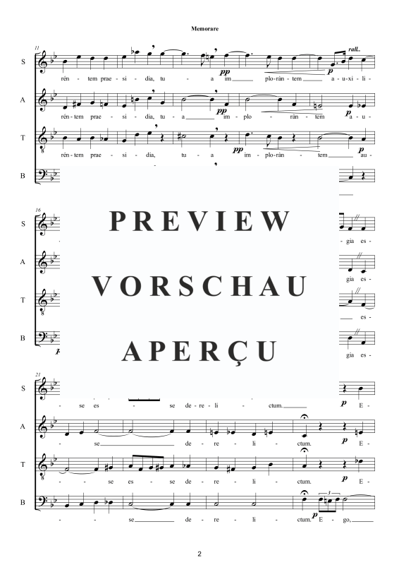 Product gallery: Page 3 of 11 Memorare - Gebet zur Jungfrau Maria von Bernard von Clairvaux, , Mixed Choir A Cappella