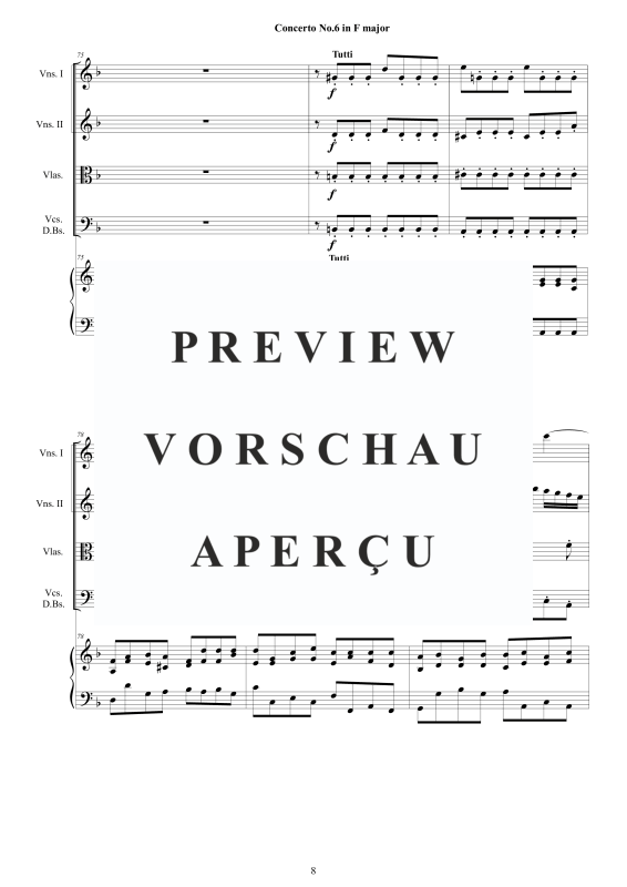 Produktgalerie: Seite 9 von 11 Cembalo Konzert Nr. 6 in F-Dur, , Cembalo und Streichorchester