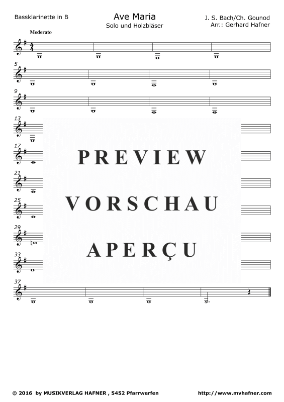Product gallery: Page 11 of 11 Ave Maria, , (Clarinet Quintet)