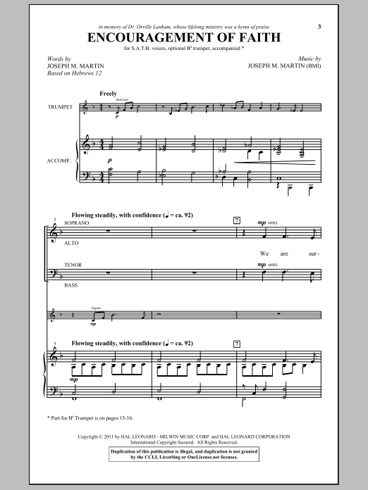 Produktgalerie: Seite 1 von 1 Encouragement Of Faith, Joseph M. Martin, Chor