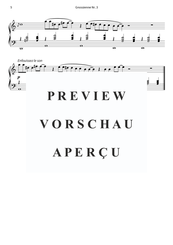 Product gallery: Page 7 of 8 Gnossienne Nr. 3 - Geheimnisvolles Klavierstück, , Solo Piano