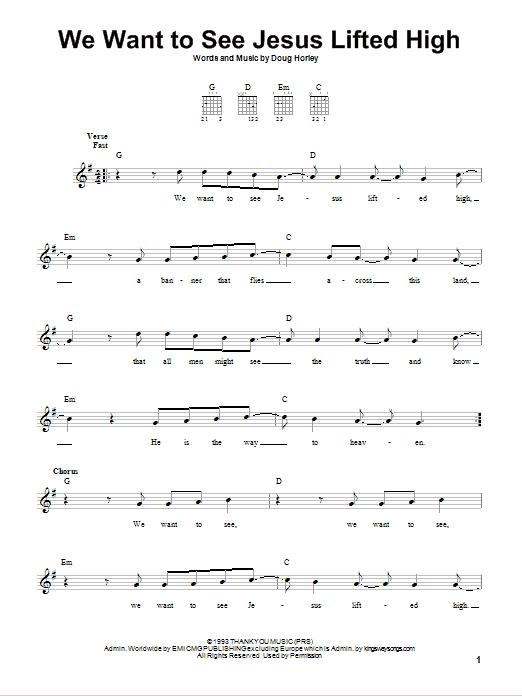 Produktbild zu: We Want To See Jesus Lifted High