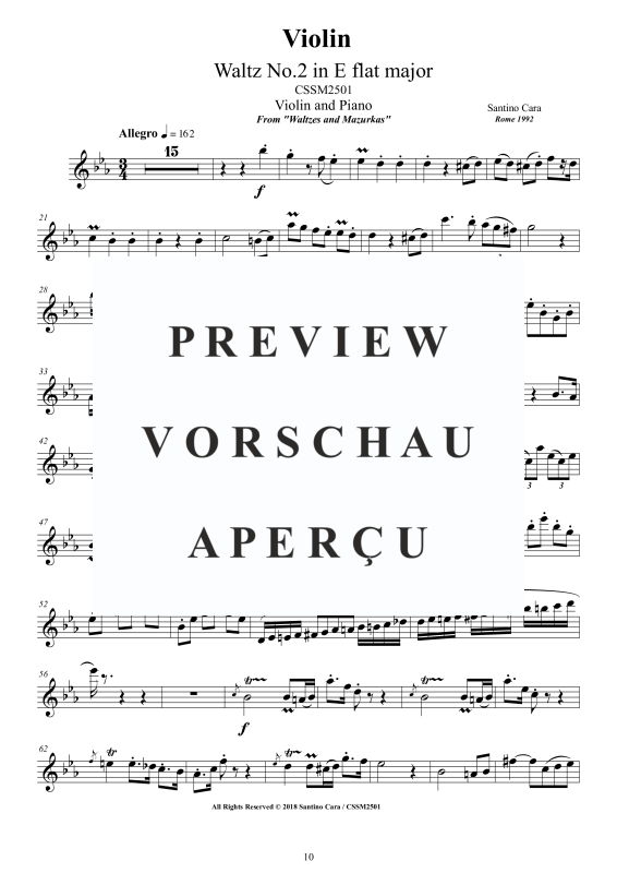 Product gallery: Page 11 of 11 Waltz No.2 in E flat major, , Violin and Piano