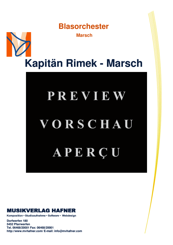 Product gallery: Page 2 of 11 Kapitän Rimek - Marsch, , (large wind orchestra)