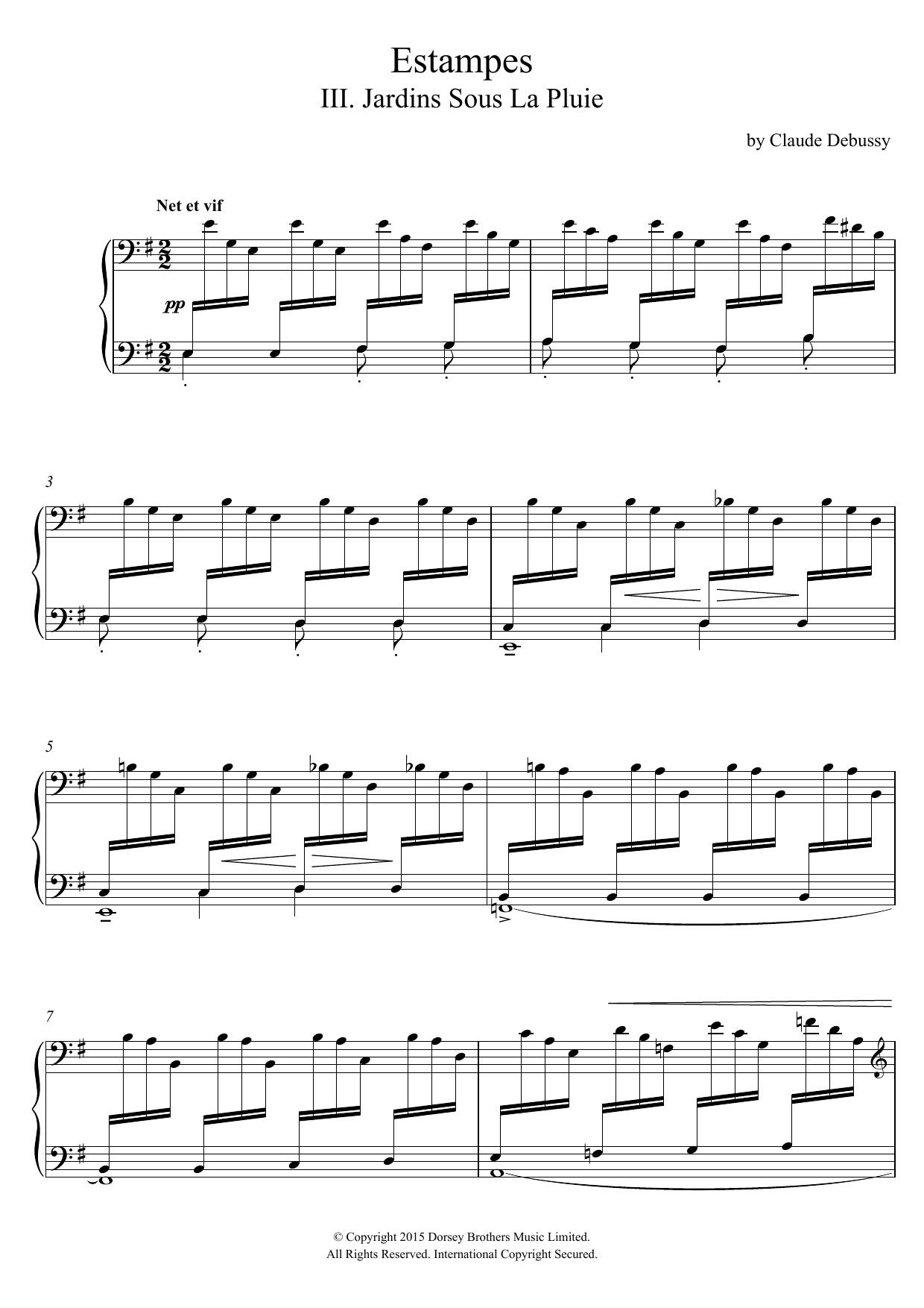 Product gallery: Page 1 of 1 Estampes - III. Jardins Sous La Pluie, Claude Debussy