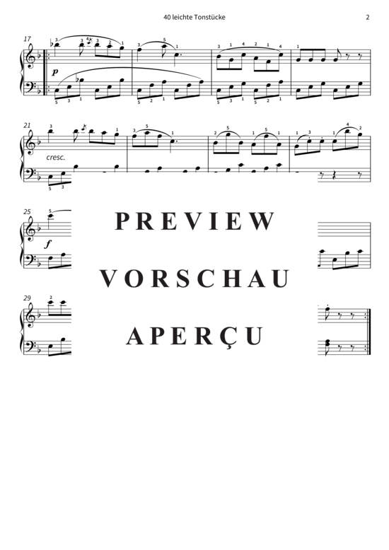 Product gallery: Page 5 of 10 40 leichte Tonstücke - op. 803, Werke 17 - 20 , , Piano Solo