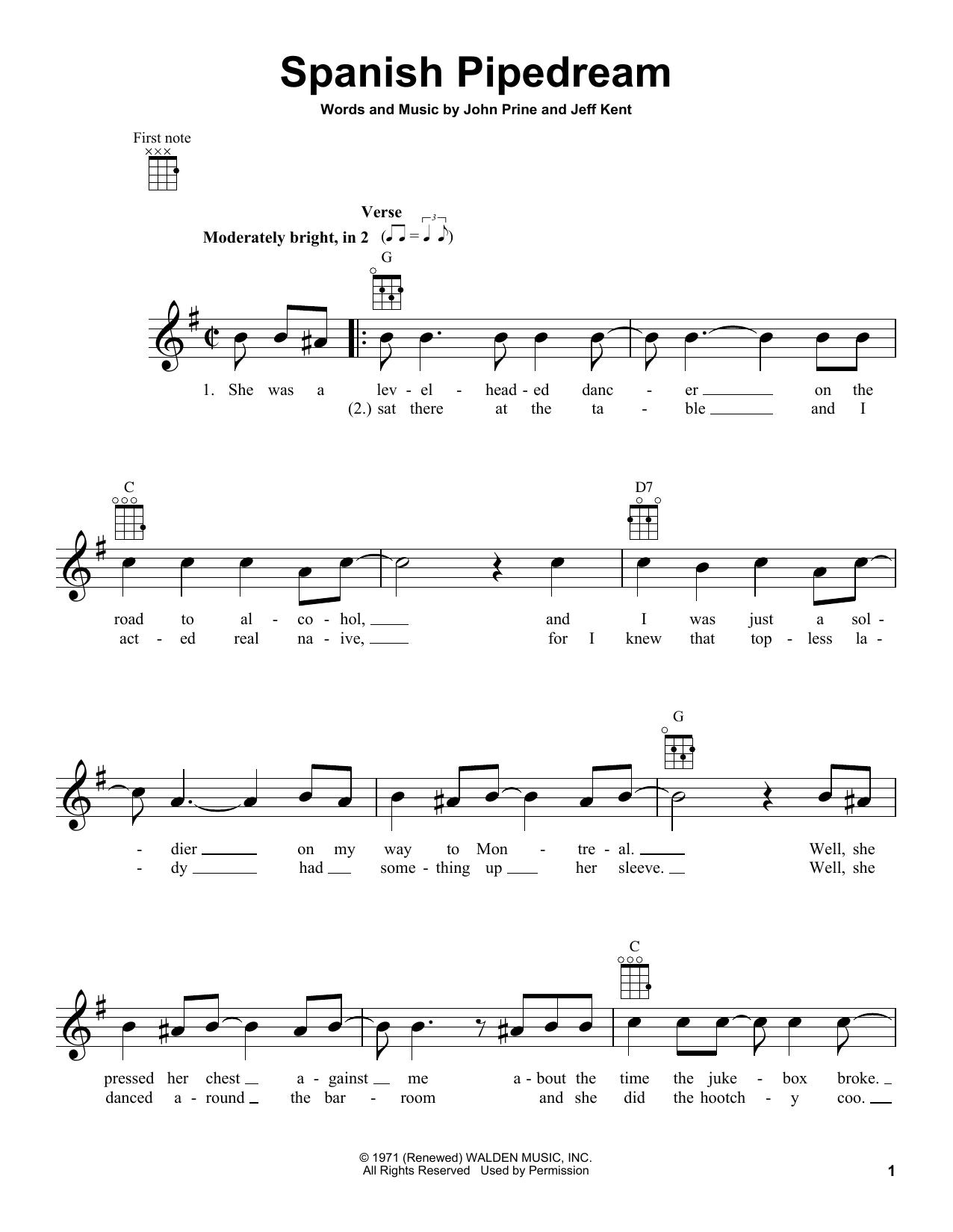 Product gallery: Page 1 of 1 Spanish Pipedream, John Prine