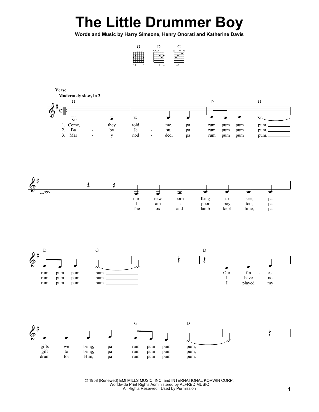 Product gallery: Page 1 of 1 The Little Drummer Boy, Harry Simeone