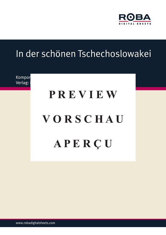 Product gallery: Page 2 of 3 In der schönen Tschechoslowakei , , (Piano solo with underlaid text)