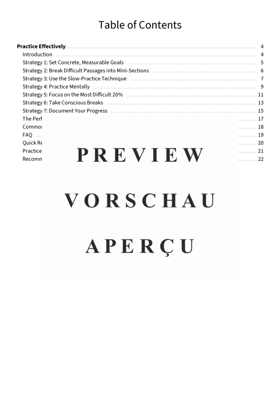 Produktgalerie: Seite 5 von 11 Practice Effectively - 7 Strategies to Achieve More in Less Time, , Piano and all instruments