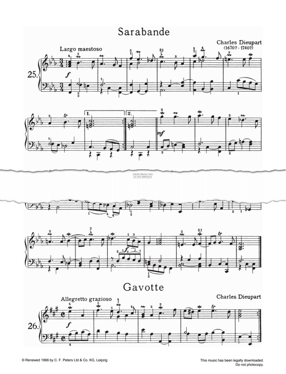 Produktgalerie: Seite 1 von 1 Sarabande, Charles Dieupart, Klavier