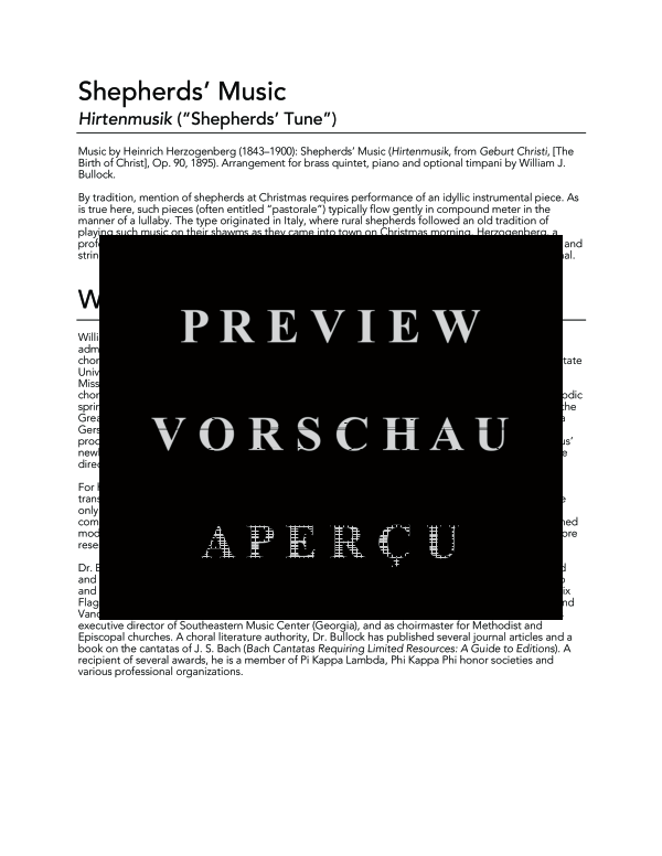 Produktgalerie: Seite 6 von 11 Shepherds´ Music, , (Blechbläser Quintett und Klavier, Pauken opt.)