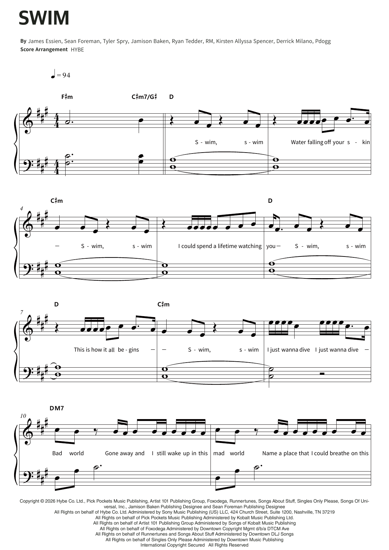 Produktgalerie: Seite 1 von 1 SWIM, BTS, Klavier