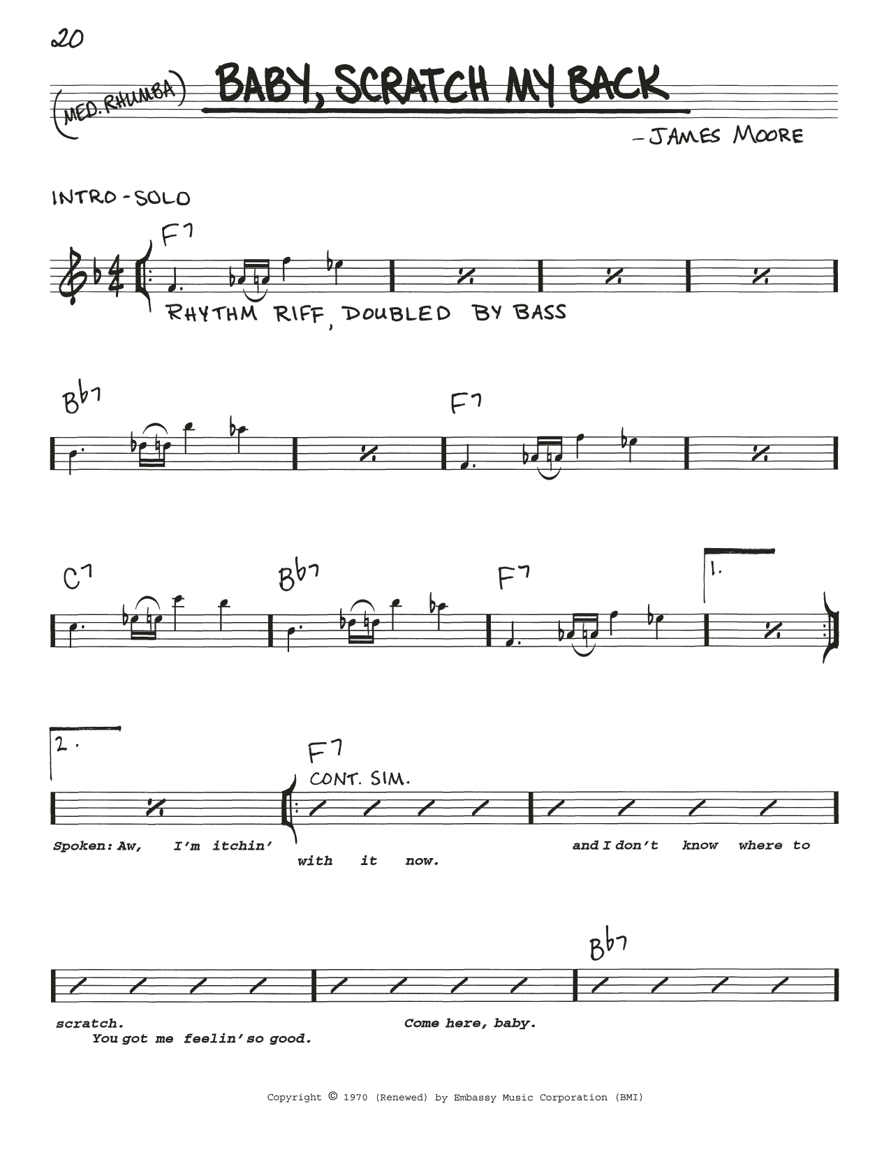 Produktbild zu: Baby, Scratch My Back