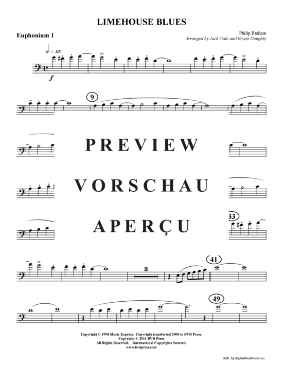 Produktgalerie: Seite 5 von 16 Limehouse Blues , , (Tuba Quartett: 2x Bariton, 2xTuba)