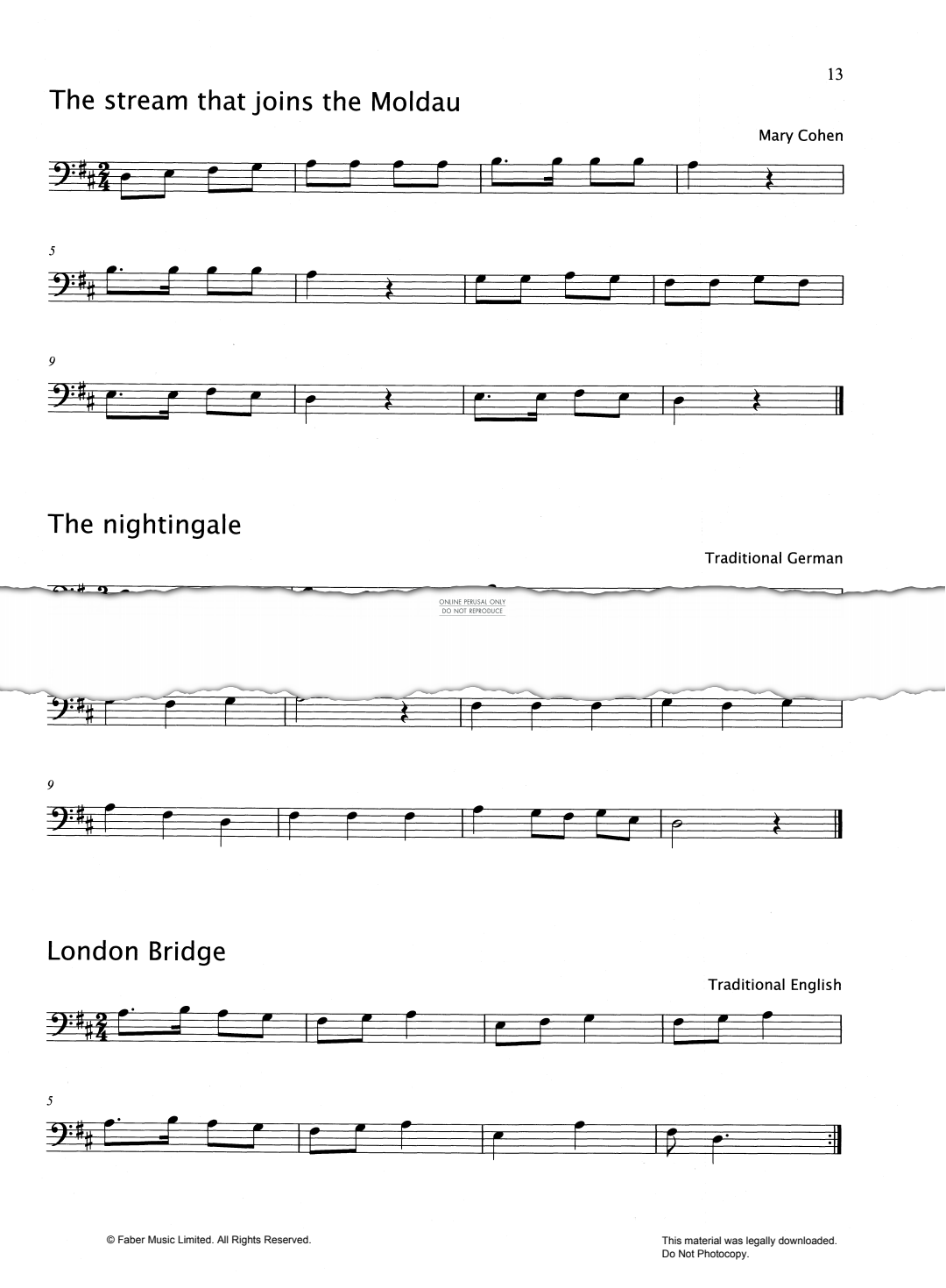 gallery: The Stream That Joins the Moldau/The Nightingale/London Bridge/The Bells In st Paul's Steeple/In Holland Stands A House/London's Burning, , Violoncello