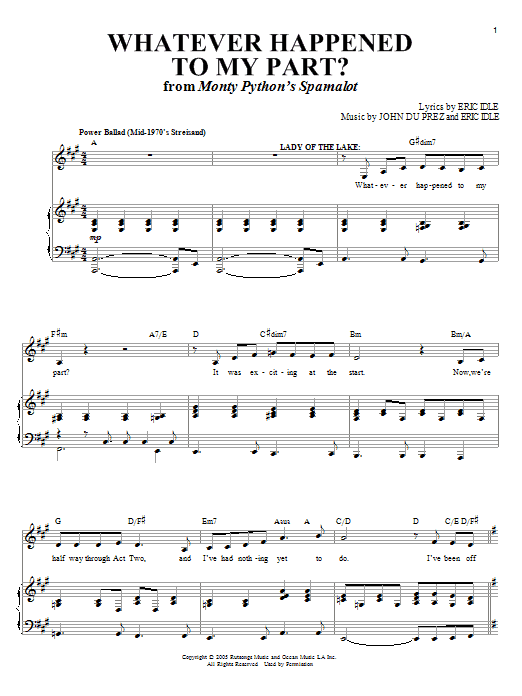 Produktbild zu: Whatever Happened To My Part? (from Monty Python's Spamalot)