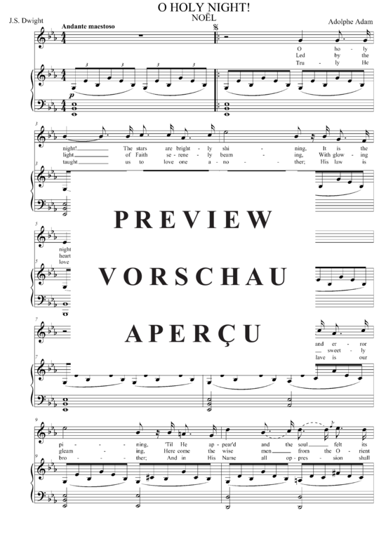 gallery: O Holy Night (Gesang hoch + Klavier) , , (Gesang hoch + Klavier)(Es-Dur)