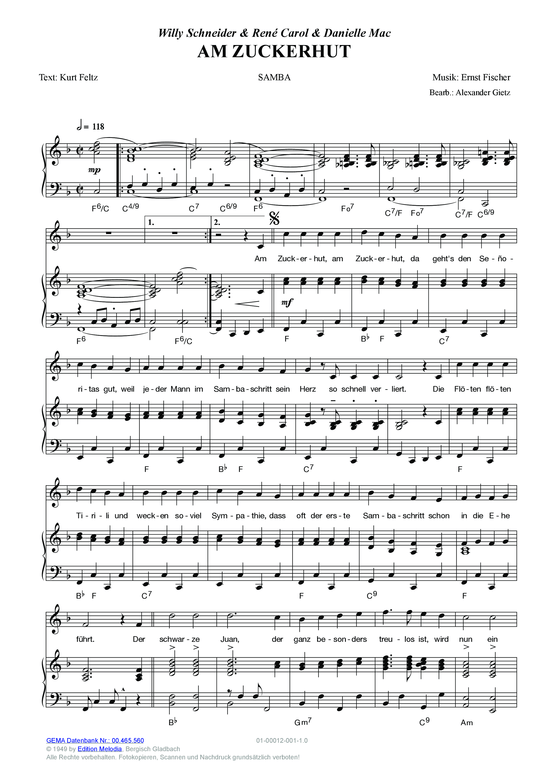Produktbild zu: Am Zuckerhut Erni Bieler and Standard Jazz Band