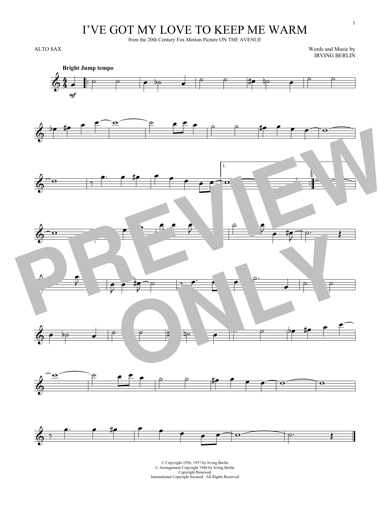 Product gallery: Page 1 of 1 I've Got My Love To Keep Me Warm, Irving Berlin