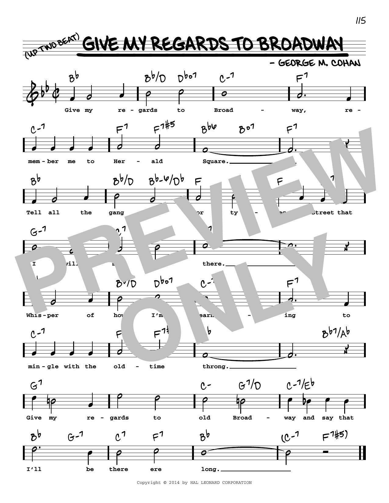 Product gallery: Page 1 of 1 Give My Regards To Broadway (High Voice), George M. Cohan