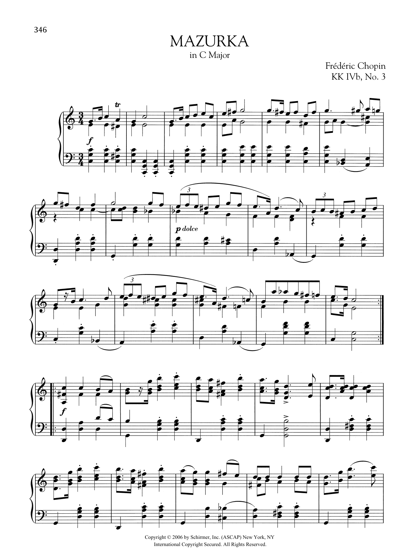Product gallery: Page 1 of 1 Mazurka in C Major, KK. IVb, No. 3, Frédéric Chopin