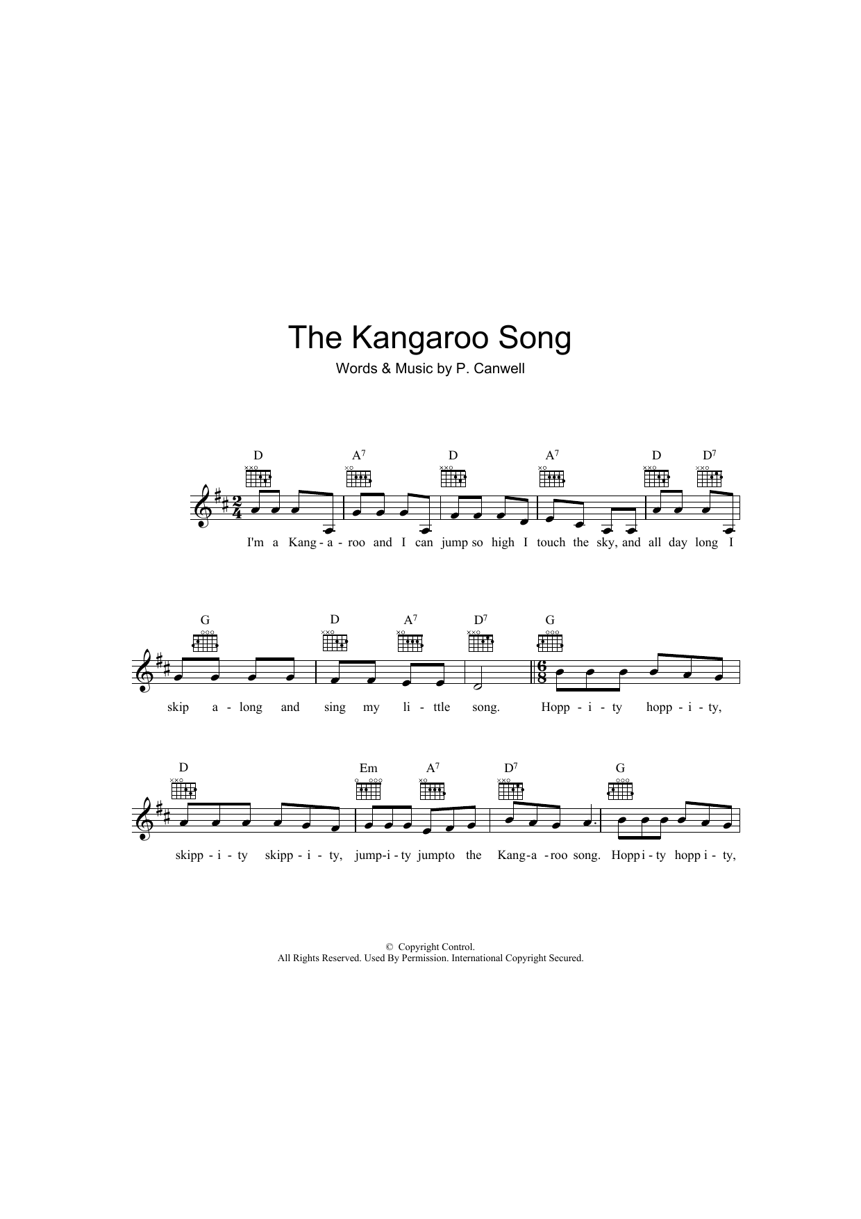 Product picture to: The Kangaroo Song