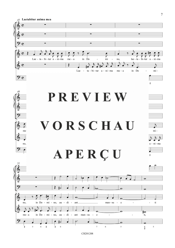 Produktgalerie: Seite 8 von 11 Benedicam Dominum (Psalm 33), , Gemischtes Ensemble SA, 2 Violinen, Fagott und BC