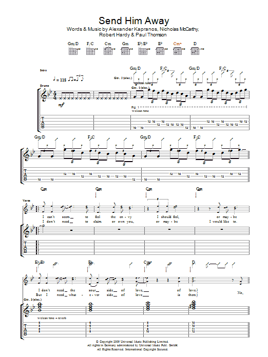 Produktgalerie: Seite 1 von 1 Send Him Away, Franz Ferdinand, Gitarre