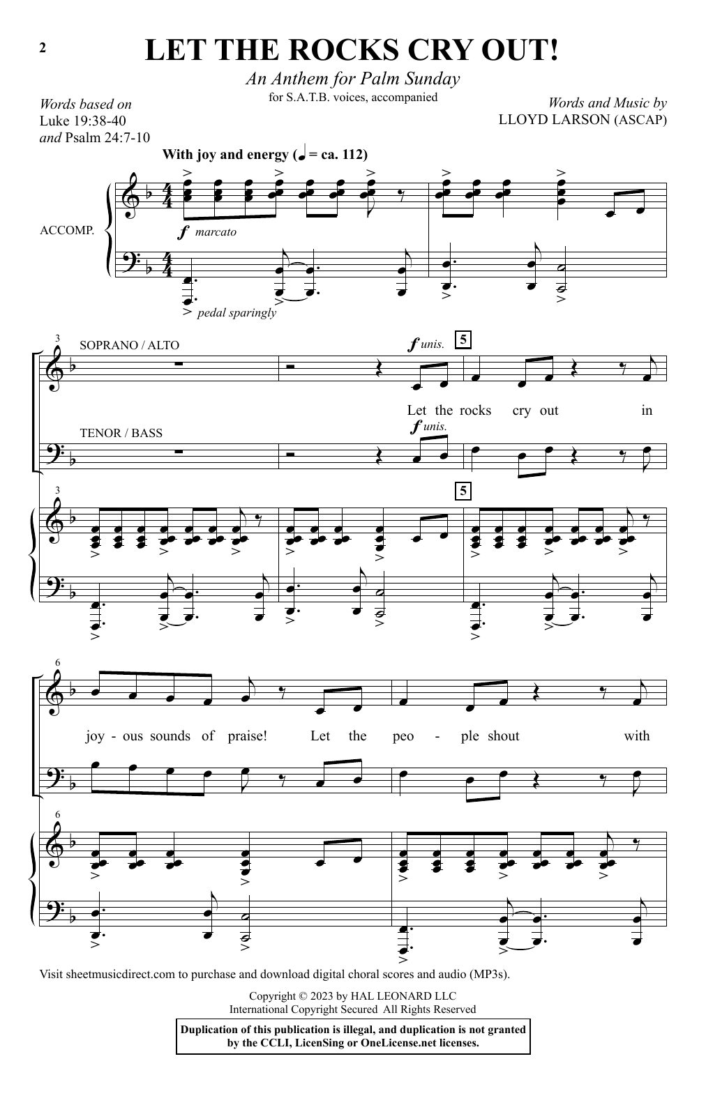 Produktbild zu: Let The Rocks Cry Out! (An Anthem For Palm Sunday)
