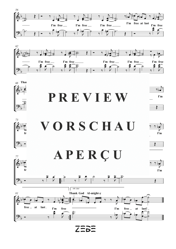 Produktgalerie: Seite 5 von 11 Free At Last, , Gemischter Chor SAB und Klavier