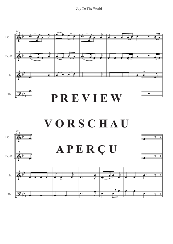 Produktgalerie: Seite 3 von 3 Joy To The World , , (Blechbläserquartett)