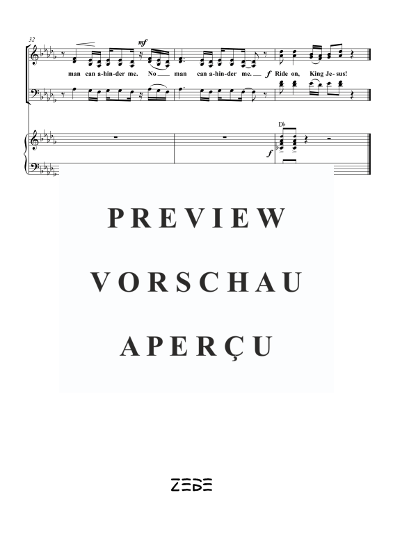 Produktgalerie: Seite 11 von 11 Ride On King Jesus, , Gemischter Chor SAB und Klavier