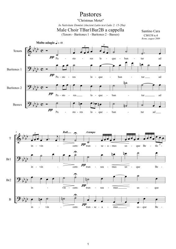 Produktbild zu: Pastores - Christmas MotetSantino Cara
