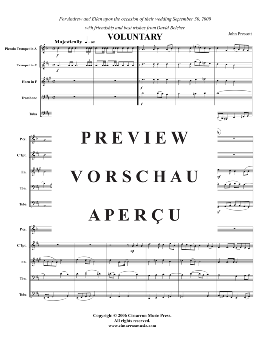 Produktgalerie: Seite 2 von 10 Voluntary , , (Blechbläserquintett)