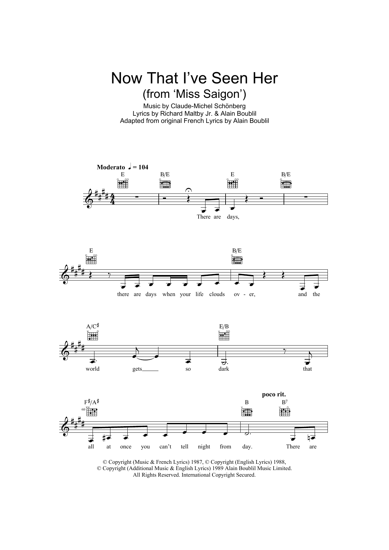 Produktbild zu: Now That I've Seen Her (from Miss Saigon)