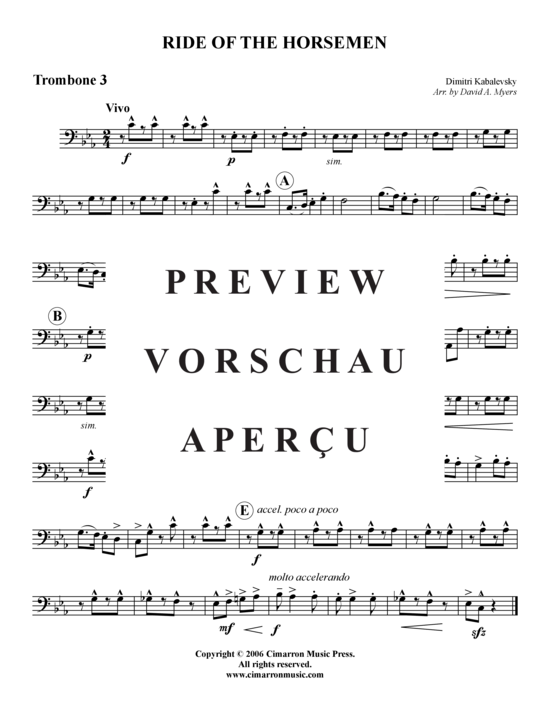 Product gallery: Page 7 of 11 Ride of the Horseman , , (Trombone ensemble)