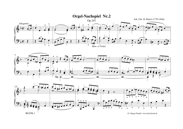 Produktgalerie: Seite 1 von 3 Orgel-Nachspiele Op.107.2, , Orgel Solo