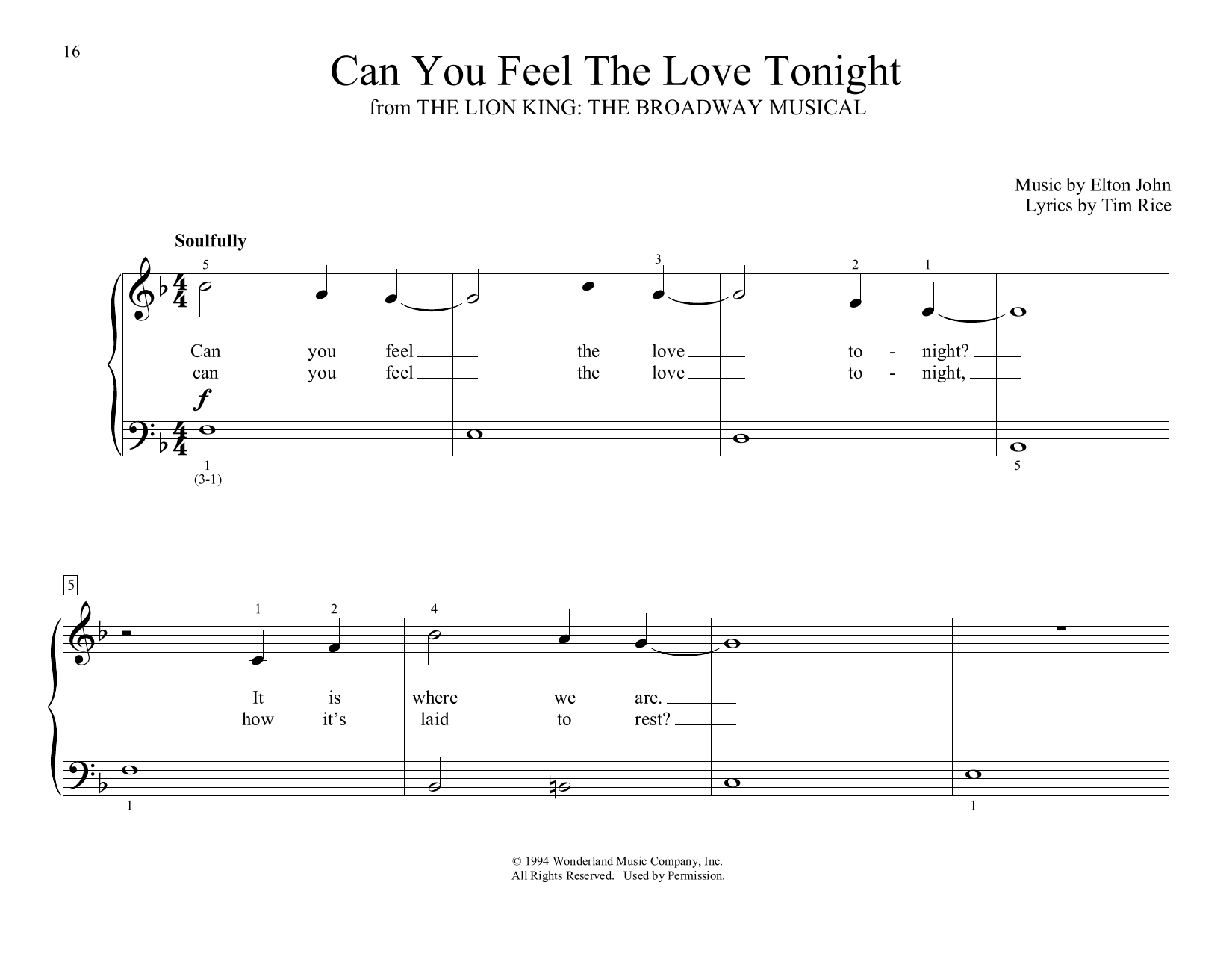 Produktbild zu: Can You Feel the Love Tonight (from The Lion King) (arr. Christopher Hussey)