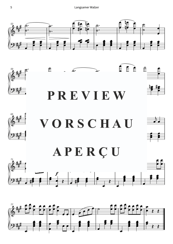 Produktgalerie: Seite 7 von 7 Langsamer Walzer - Nr. 3 aus den Neun Tänzen für Klavier, , Klavier Solo