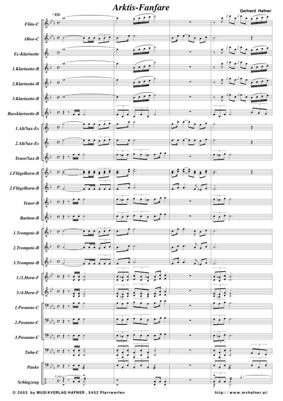 Product gallery: Page 1 of 11 Arktis-Fanfare, , (large wind orchestra)